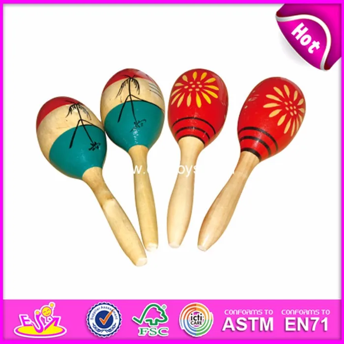 2017 Wholesale Professional Kids Mini Wooden Maracas Instrument W07i045