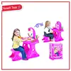 Children 4 in 1 functions learning desk with projector & chair, girls learning toy