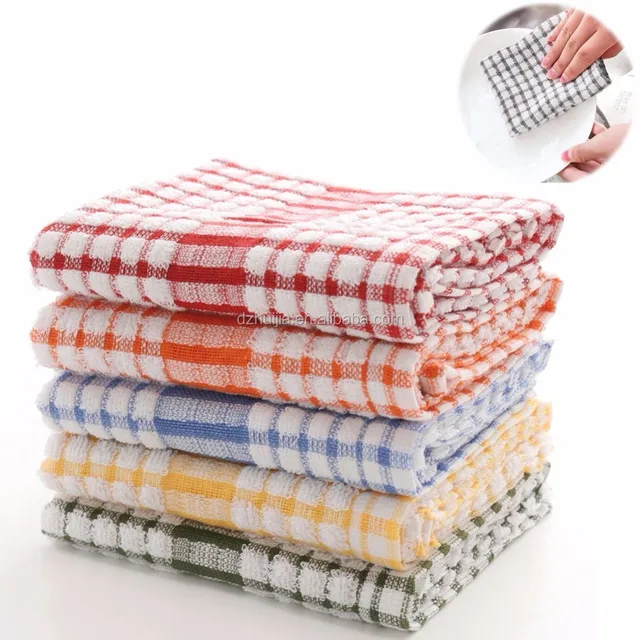 cotton kitchen towels dish cloth absorbent multi-use dishcloths