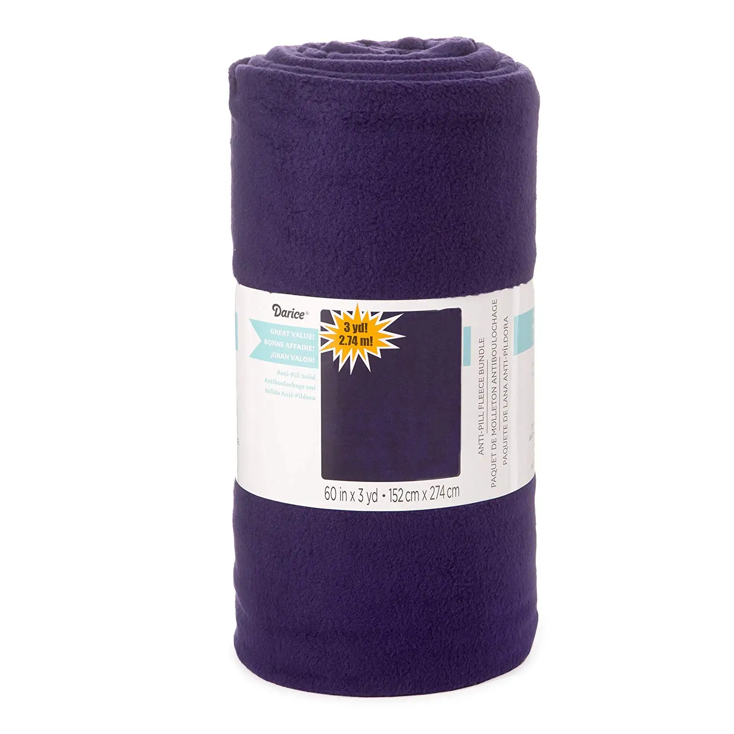 Darice Bright Tie Dye Print Anti-Pill Fleece Fabric Roll
