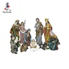 Good Quality Resin holly family hand christmas crib carved outdoor christmas nativity set