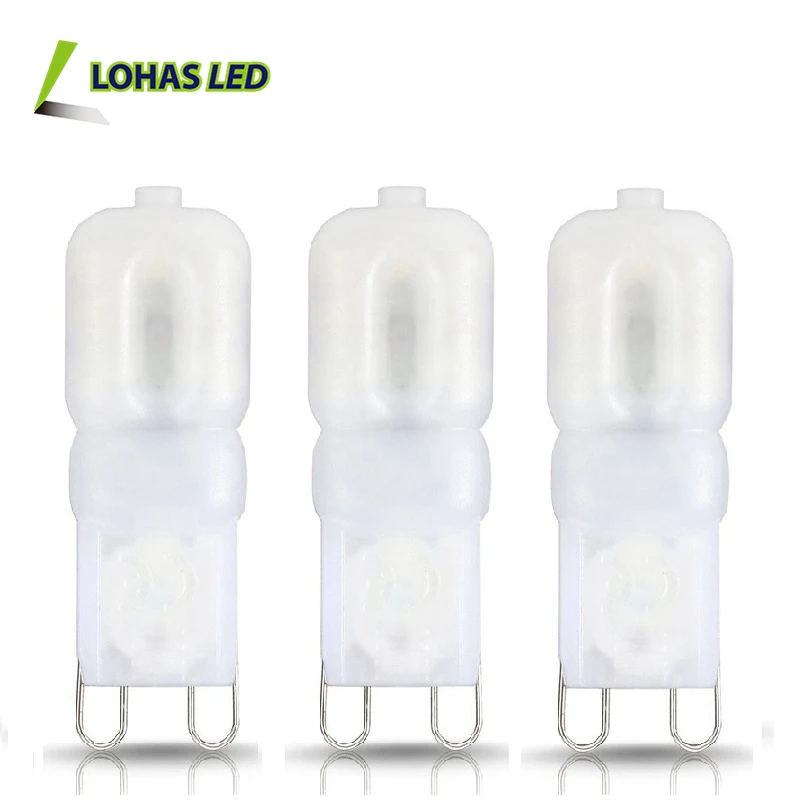 UK LED 2.5W 250lm G9 LED Bulb 25W Halogen Bulb Replacement 220V-240V Cold White 6000K 360 Degree Plastic G9 Bulb G9 LED