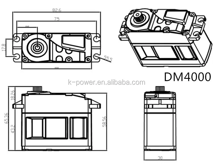 K-Power DM4000 50KG High Torque Servo