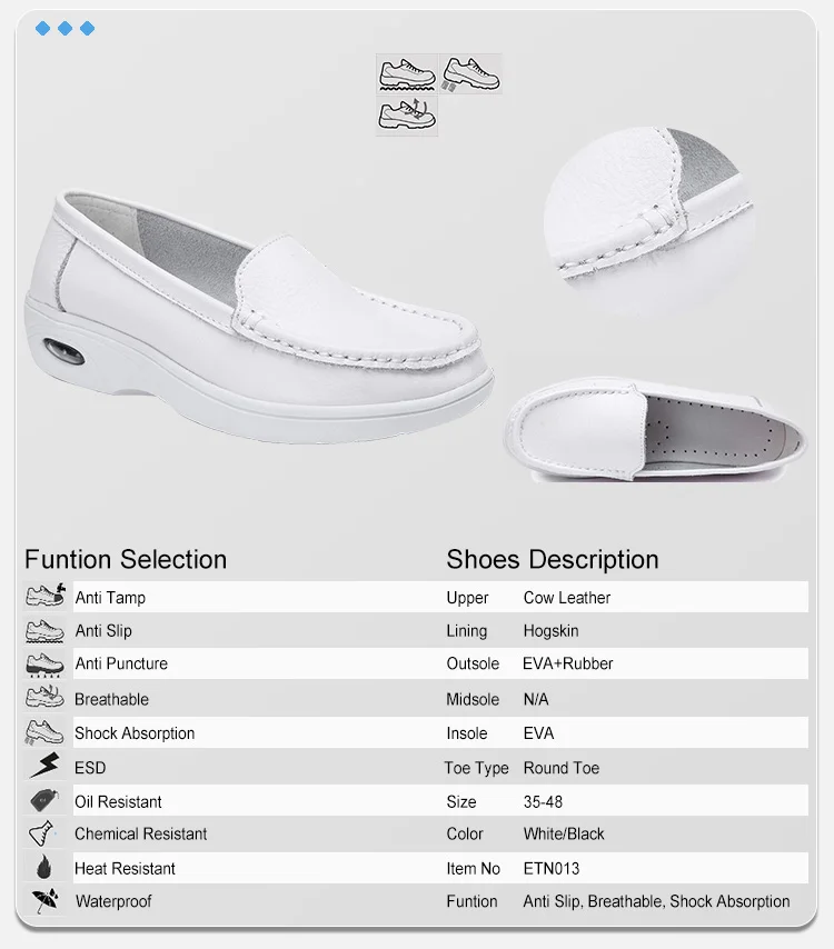 Wholesale Best White Color Non Slip Women Hospital Shoes With