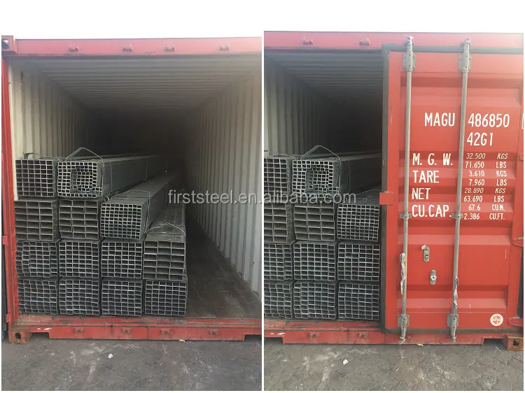 ss400 s235jr gi hollow pipe 60x40 galvanized square tube rectangle tube steel