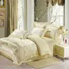 Gorgeous Cream Colour Silk Jacquard Bedding Sets Bedspread Bedsheet