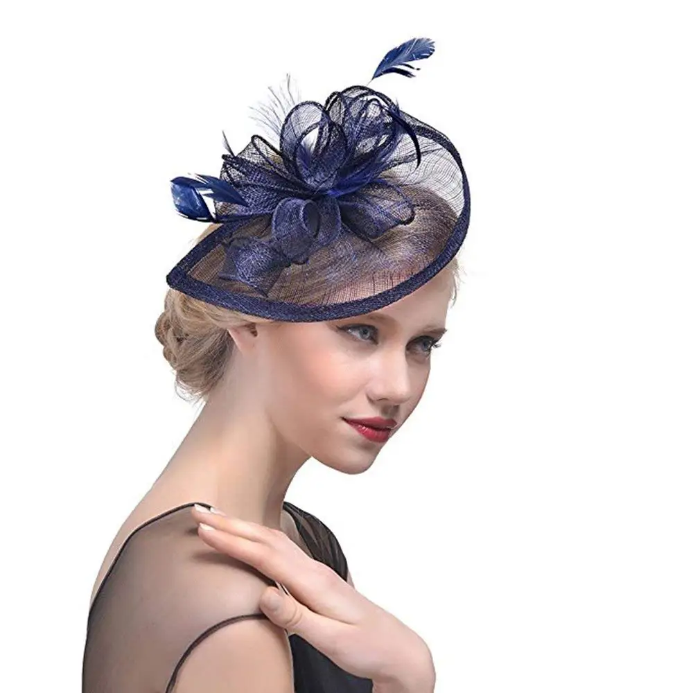 GIZZY® Ladies Peach Petals and Feathers Fascinator on Hair Clip /& Brooch Pin....