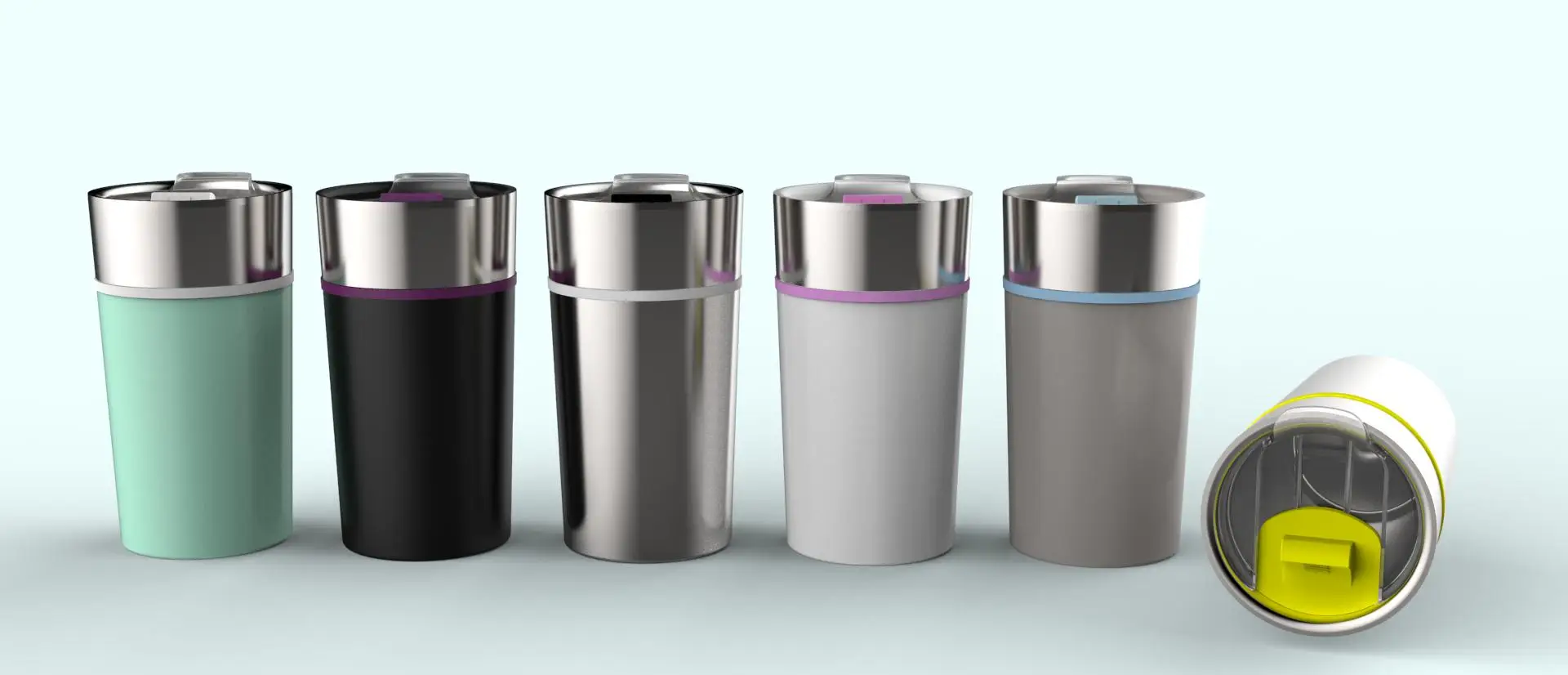 New 16 Oz Bpa Free Stainless Steel Vacuum Insulated Thermo Mug With Lid