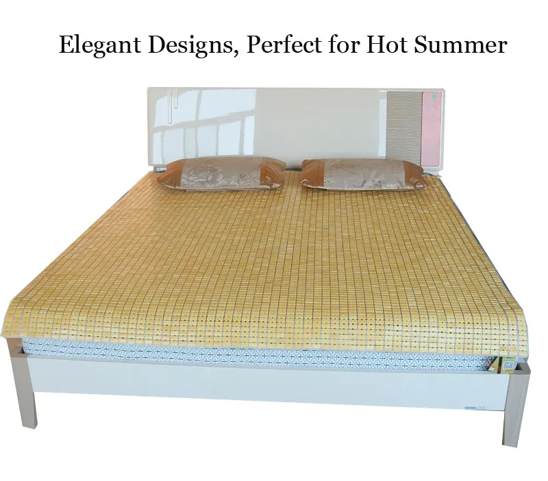 Home Textile Bamboo Bed Sheet Rattan Mat Mattress Grid Fitted Sheet Set Cooling Summer Sleeping mat Cool Bed Cover Bamboo Sheets 180 * 200CM