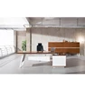 2018 Modern wood veneer L shaped office desk executive table