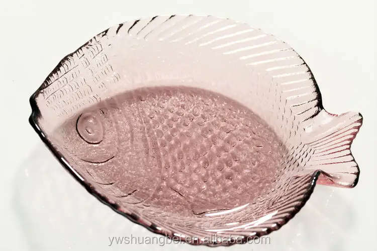 Porto peces impresión cristal rectangular Plato 