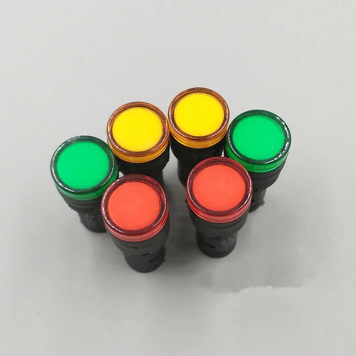 Ad16-16c Power Light Led Signal Lamp 6v 12v 24v 36v 110v 220v 380v ...