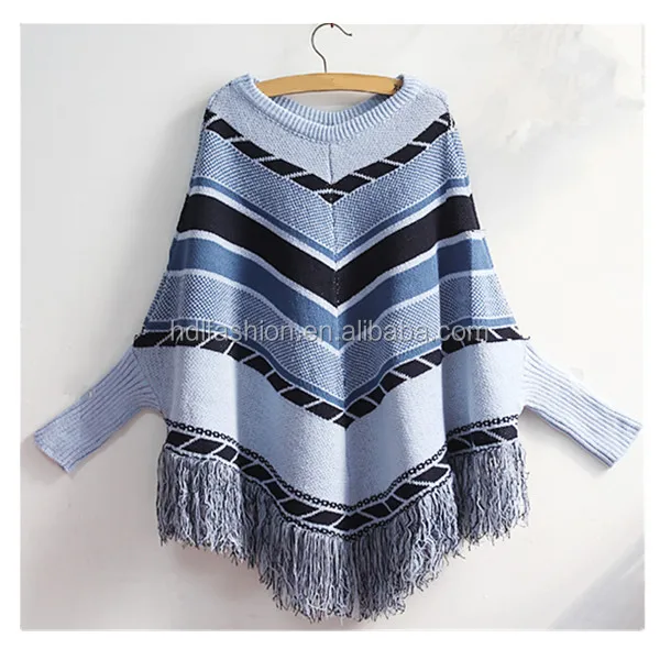 Controllo Donna Pullover Scialle Invernale Da Donna Lavorato a Maglia Cape Maglione Top Poncho Jumper