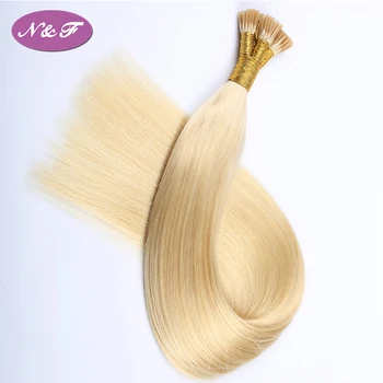 N F Wholesale Cheap I Tip Hair Extensions Brazilian Straight Hair
