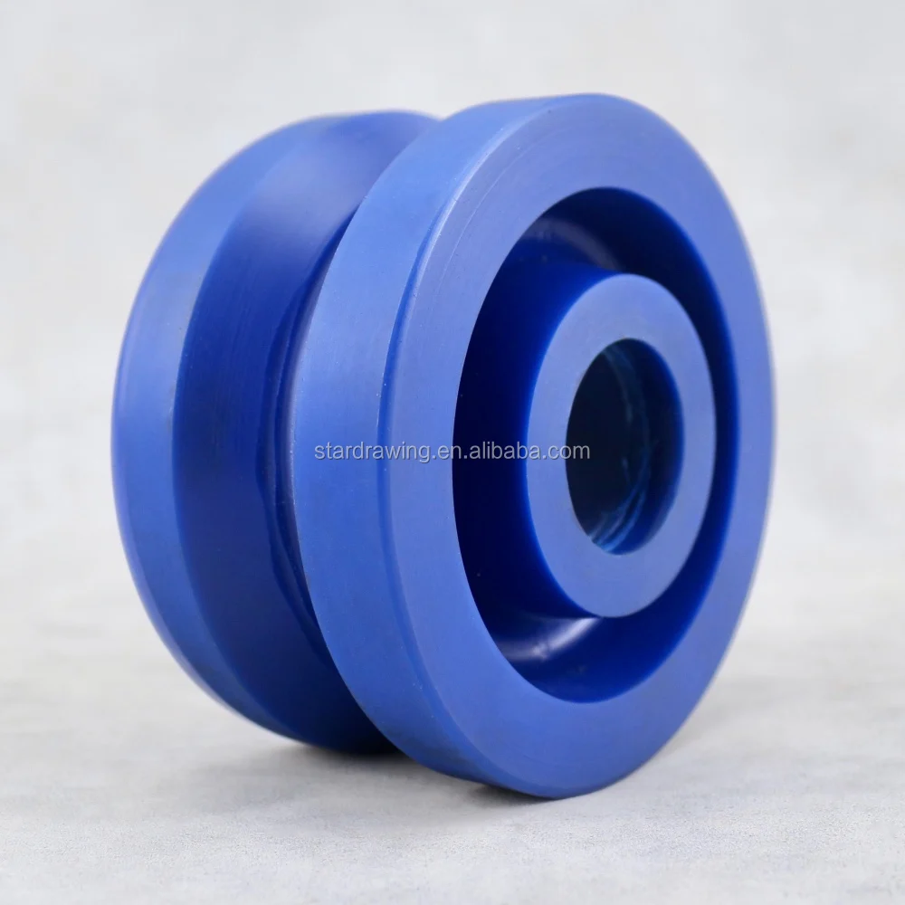 Ss Hightech Light Weight Solid Polyurethane Pu 5 Inch V Groove Caster