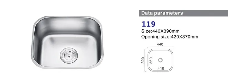 Mangkuk Tunggal Baik Jual Modern Stainless Steel Kitchen Sink Dengan Mangkuk Tunggal Baik Jual Modern Stainless Steel Kitchen Sink Dengan Drainer