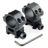 2PCS Medium Profile 25.4mm 1" Scope Rings 20mm Picatinny Weaver Rail Mount *