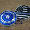 "America's Shield, BLUE LIVES MATTE" Coin, Factory direct sales cheap custom souvenir blue metal coin for sale antique