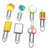 Cartoon Animal PVC Rubber And flexible Plastic Hair Paper Clips