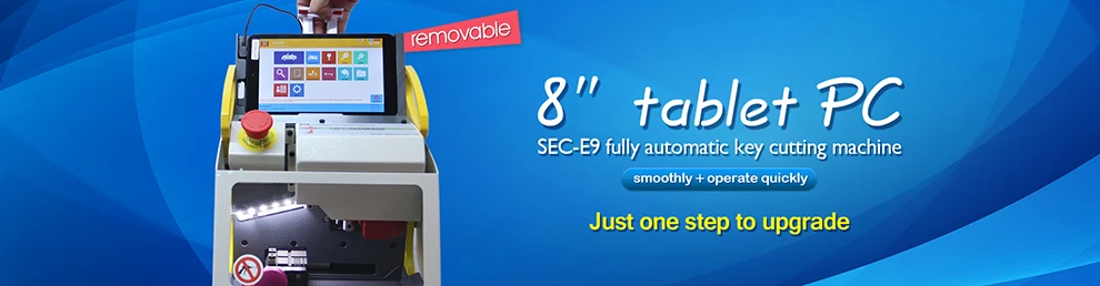 New version SEC-E9 Key cutting machine diagnostic tools car key machine for sale with removable tablet PC