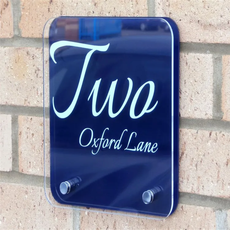 Custom Exterior Wall Mounted Plastic Acrylic Home Address