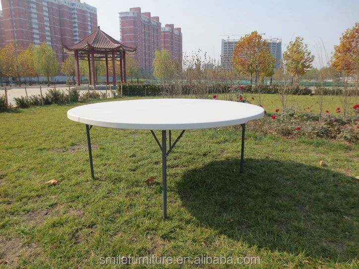 White Outdoor Round Banquet Hdpe Plastic Folding Table Buy Cheap