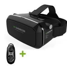 VR Virtual Reality 3D Glasses Headset Oculus Rift Head Mount 3D Movies Games For 3.5-6.0 inch Phone + Bluetooth Remote Control