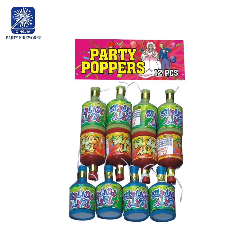 Factory Wholesale Fireworks Christmas Wedding Confetti Custom Champagne Bottle Party Poppers