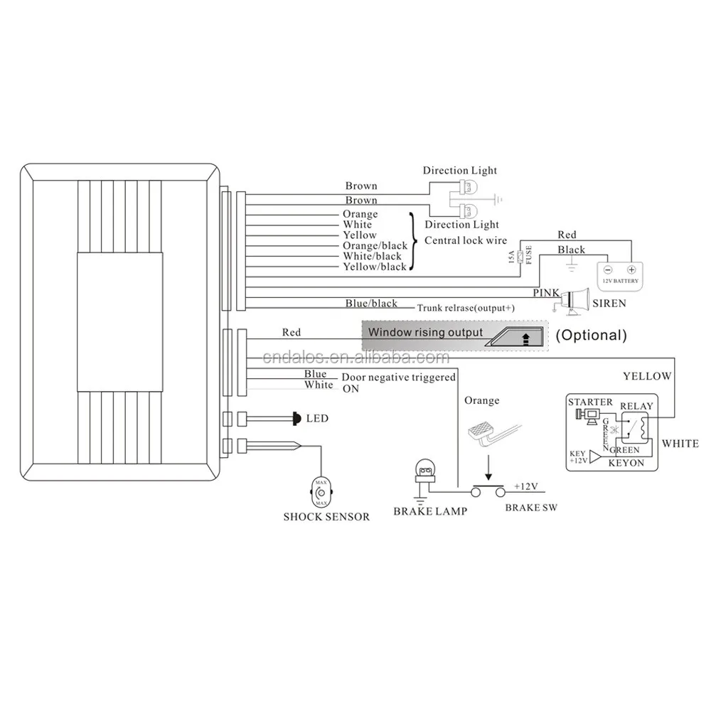 Car Anti Theft Wireless Alarm Circuit Diagram