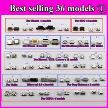36 models 144pcs 5p 5pin mini micro usb jack connector charging port for Samsung HTC Milet Lenovo ZTE mobile phone tablet pc mid