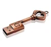 Creative Copper Love Key Shape USB 2.0 32GB Pen Drive for promotion giveaways