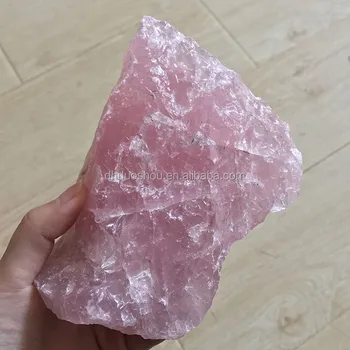 large raw rose quartz