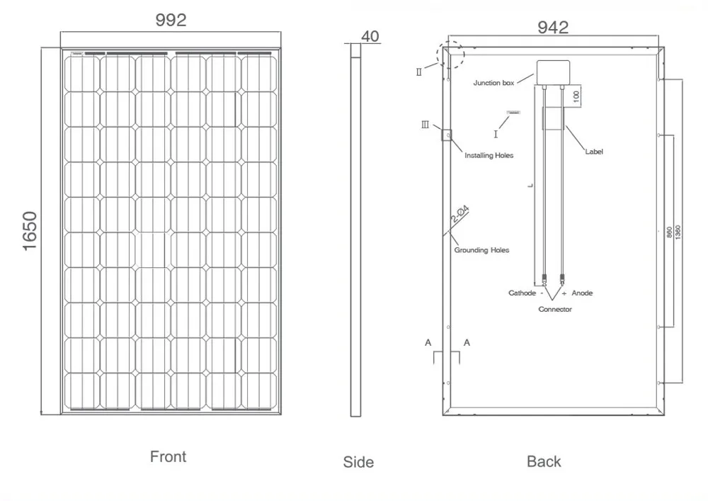 34w18v Customized Design Solar Panel Low Price And High Efficiency For ...