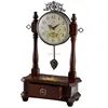Cheap European Style Home Furniture Antique Desktop Wood Clock