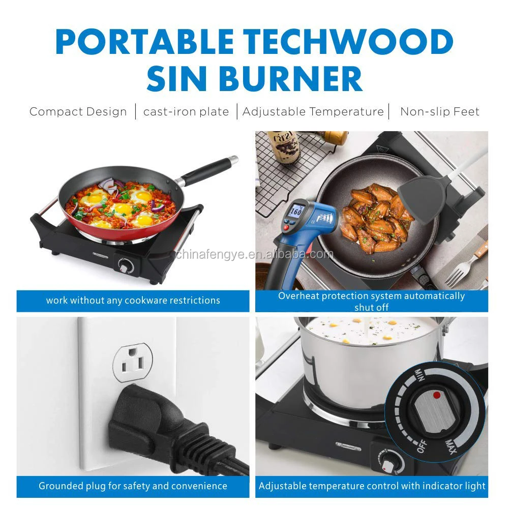 Portable Electric Cast Iron Cooktop Countertop Burner Buy Portable
