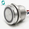 IP68 25Mm Flat Head Ring Illuminated Stainless Steel Piezo Switch