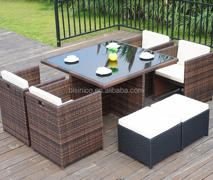 Garden Rattan Big Leisure Table,Plastic Garden Table - Buy Plastic