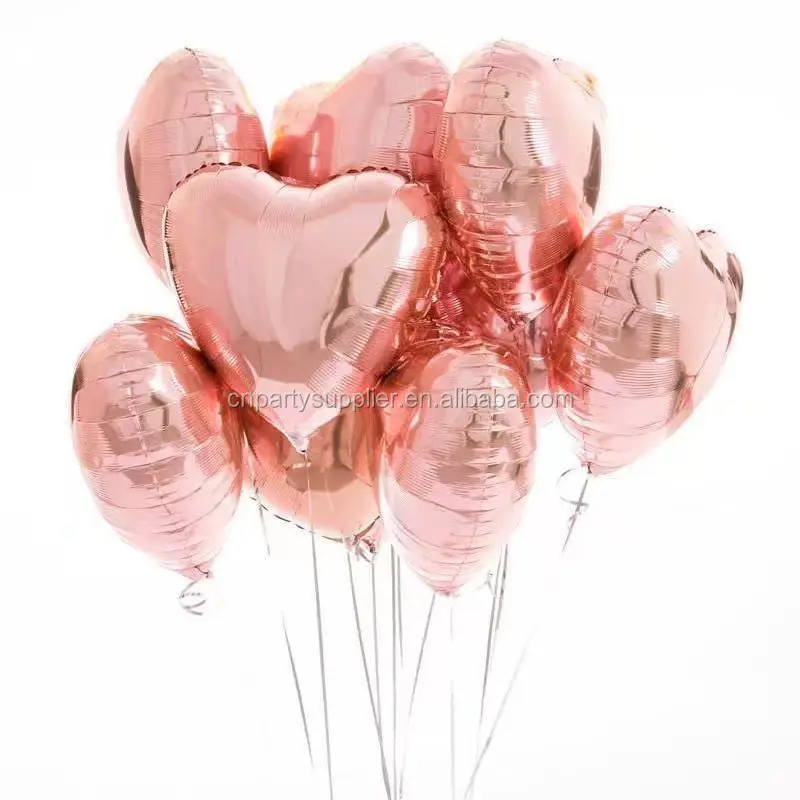 Rose Gold Series Foil Latex Balloon Set Helium Star Wedding Birthday Party Decor