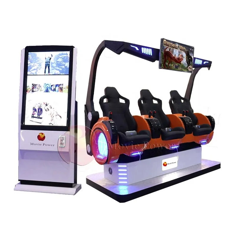 Virtual Reality Simulation Rides 3 Seats 9d 360 Vr Cinema Motion Chair ...