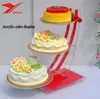 New design 3 tier customized acrylic cake stands, cake display for birthday