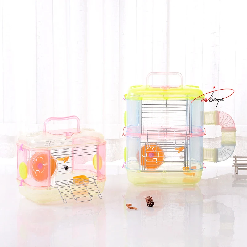Picture of Transparent Hamster Cage,Multi-layer Pet Cage Pp Material Traveling ...