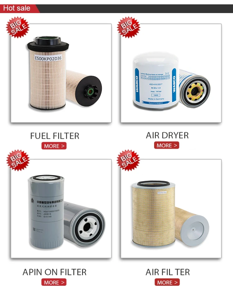 international truck filter 6I2506 for truck air filter