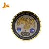 3D eagle anti-brass & anti-silver plating 2.0inch 3.0mm Challenge Coins with wave cut edge