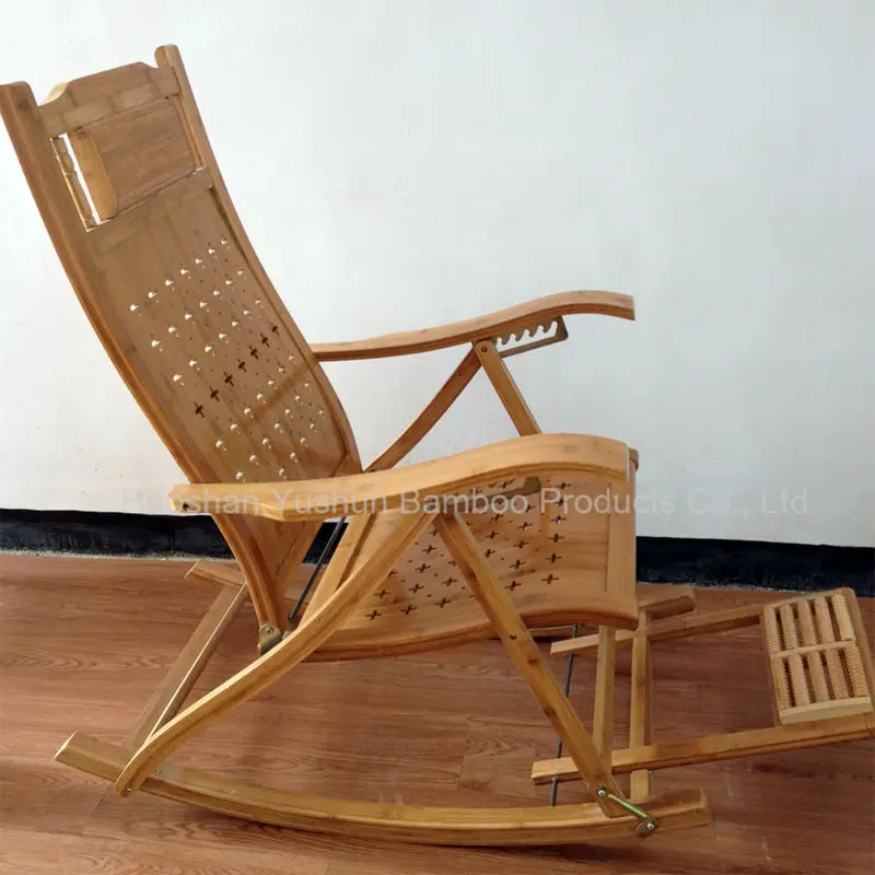 High Quality Foldable Bamboo Rocking Chair Relax Chair