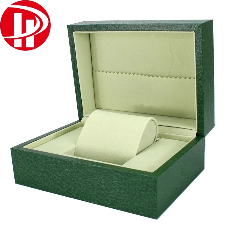 Luxury Green Custom Watch Storage Display Box Wholesale Leather Single