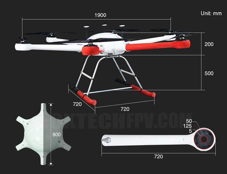 GAIA 190 35KG Heavy Lift UAV Drone for Fire Fight and Emergency Rescue