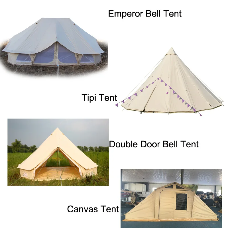 3M 4M 5M 6M cotton canvas marquee tent glamping bell tent