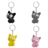 Cute Cat Keychain with LED Flashlight and Sound Effects 3D Cute Cartoon Key for Kids Gift CK437
