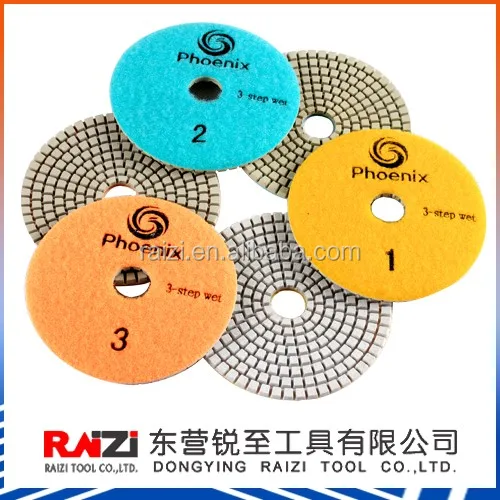 New engineered 3 step white resin polishing pad