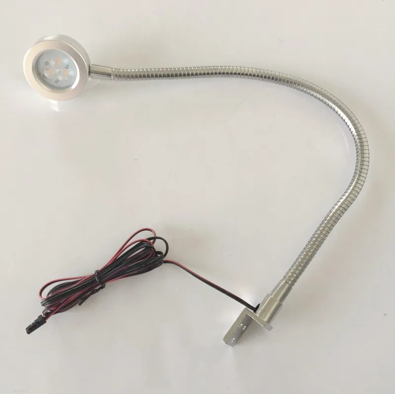 12V 3W LED GOOSENECK WALL READING LIGHT